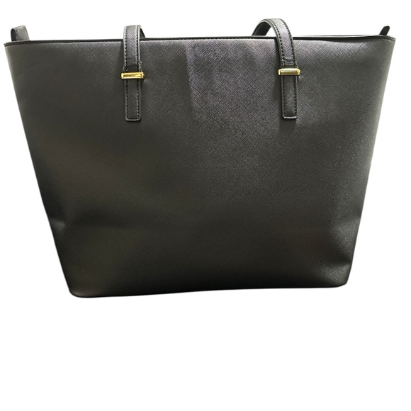 Kate Spade Black Structured Leather Tote - Picture 2 of 12